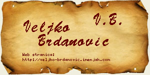 Veljko Brdanović vizit kartica